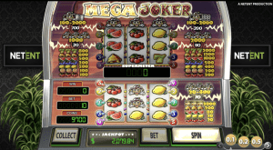 A screenshot of the online slot Mega Joker